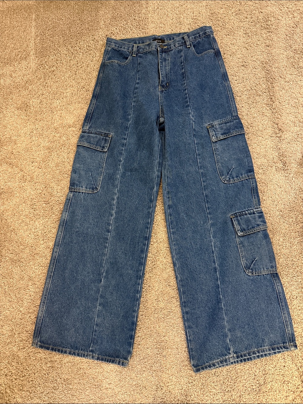 NEW Vici Blue cargo Denim Jeans -XL